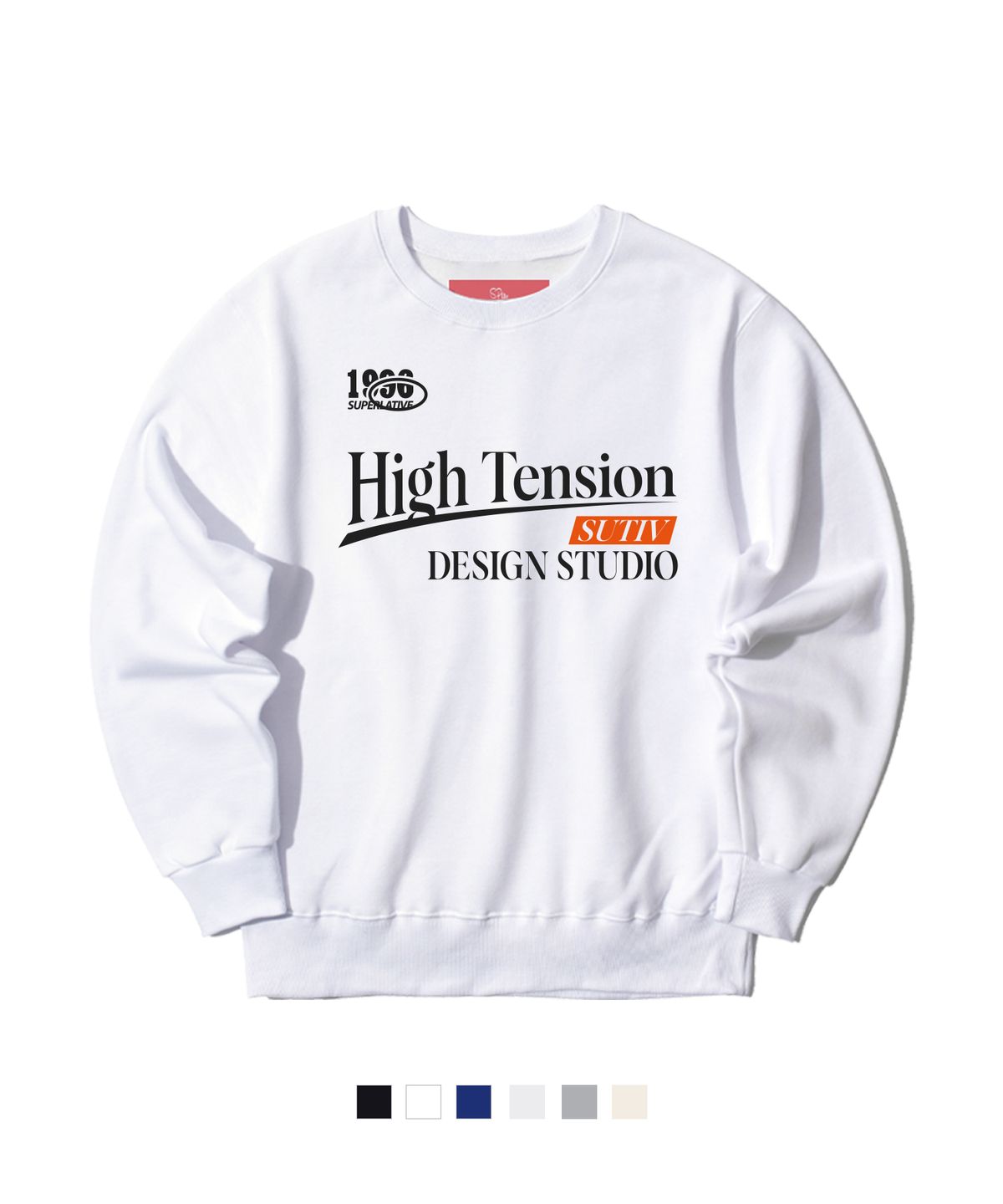 슈퍼레이티브(SUPERLATIVE) HIGH TENSION 오버핏 기모 맨투맨 (SOM4-4SP129)