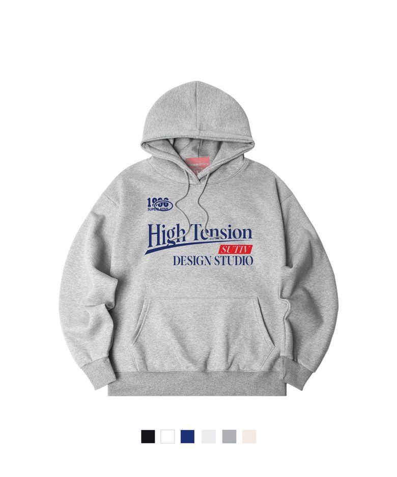 HIGH TENSION 오버핏 기모 후드 (SOH4-4SP129)