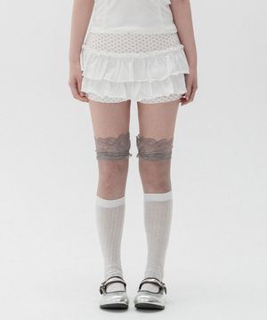 플라워 캉캉 레이어드 스커트_아이보리