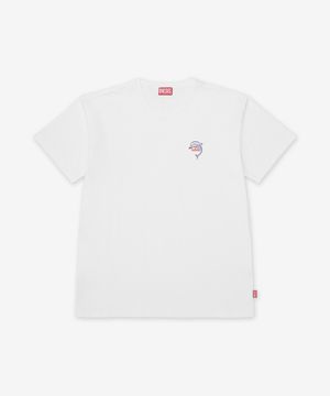 T-놈-돌핀 반소매 티셔츠 - 화이트 / A216520PLAT100