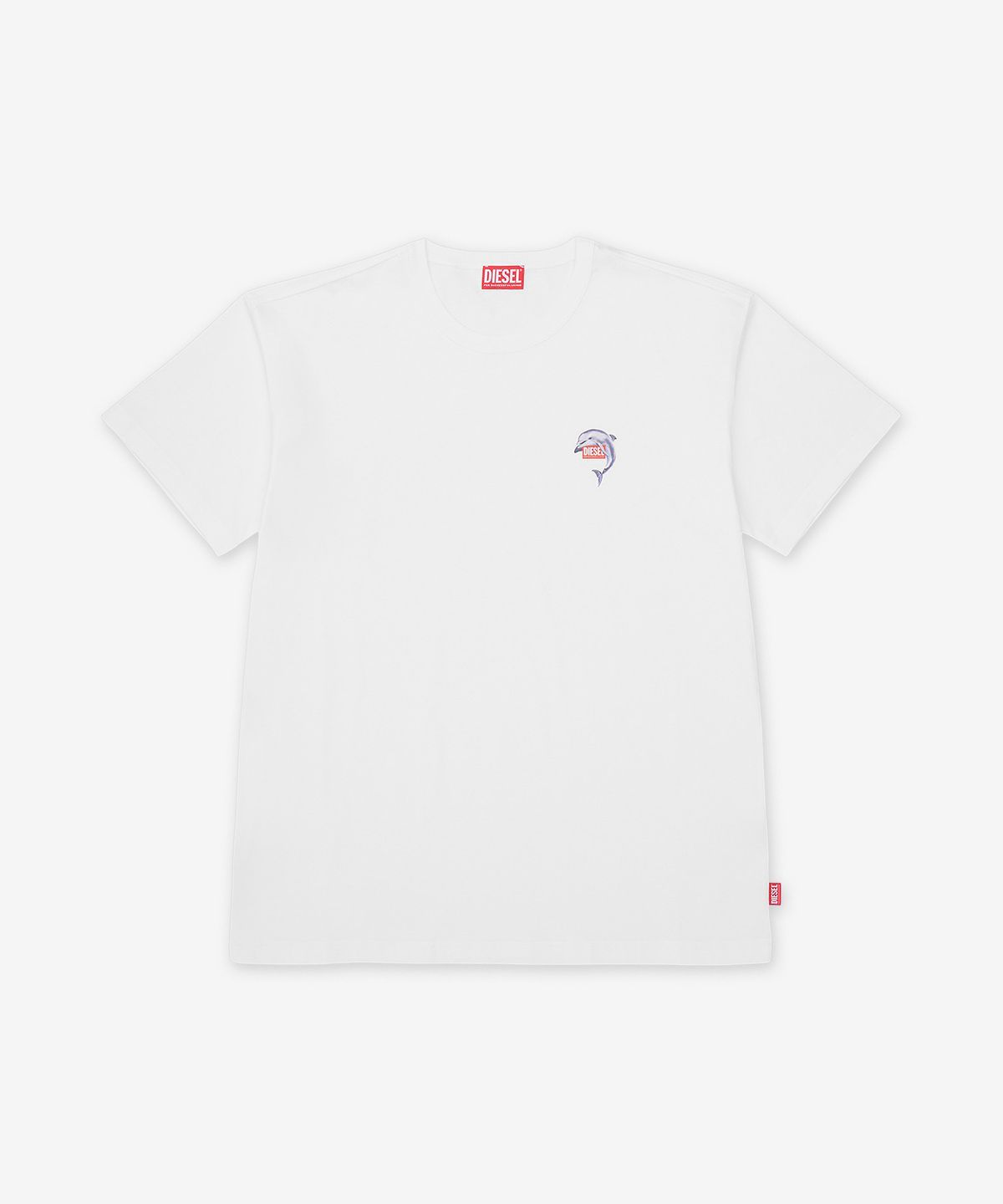 디젤(DIESEL) T-놈-돌핀 반소매 티셔츠 - 화이트 / A216520PLAT100