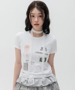 Mirage 그래픽 숏슬리브_화이트