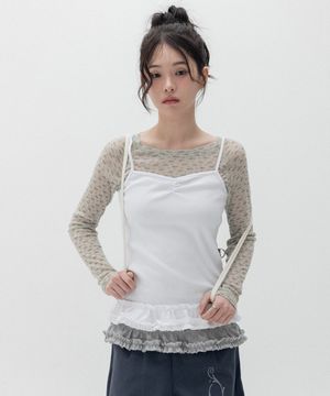 엔젤 윙스 핫픽스 프릴 슬리브리스_화이트