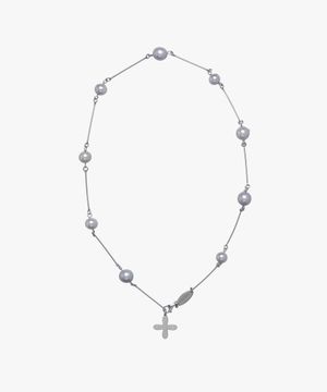 실버 핵진주 스틱 목걸이 : RioAN085