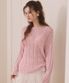 Soft bloom cable knit - pink