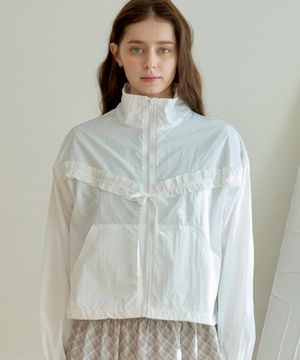 BUBBLE LACE WINDBREAKER_WHITE
