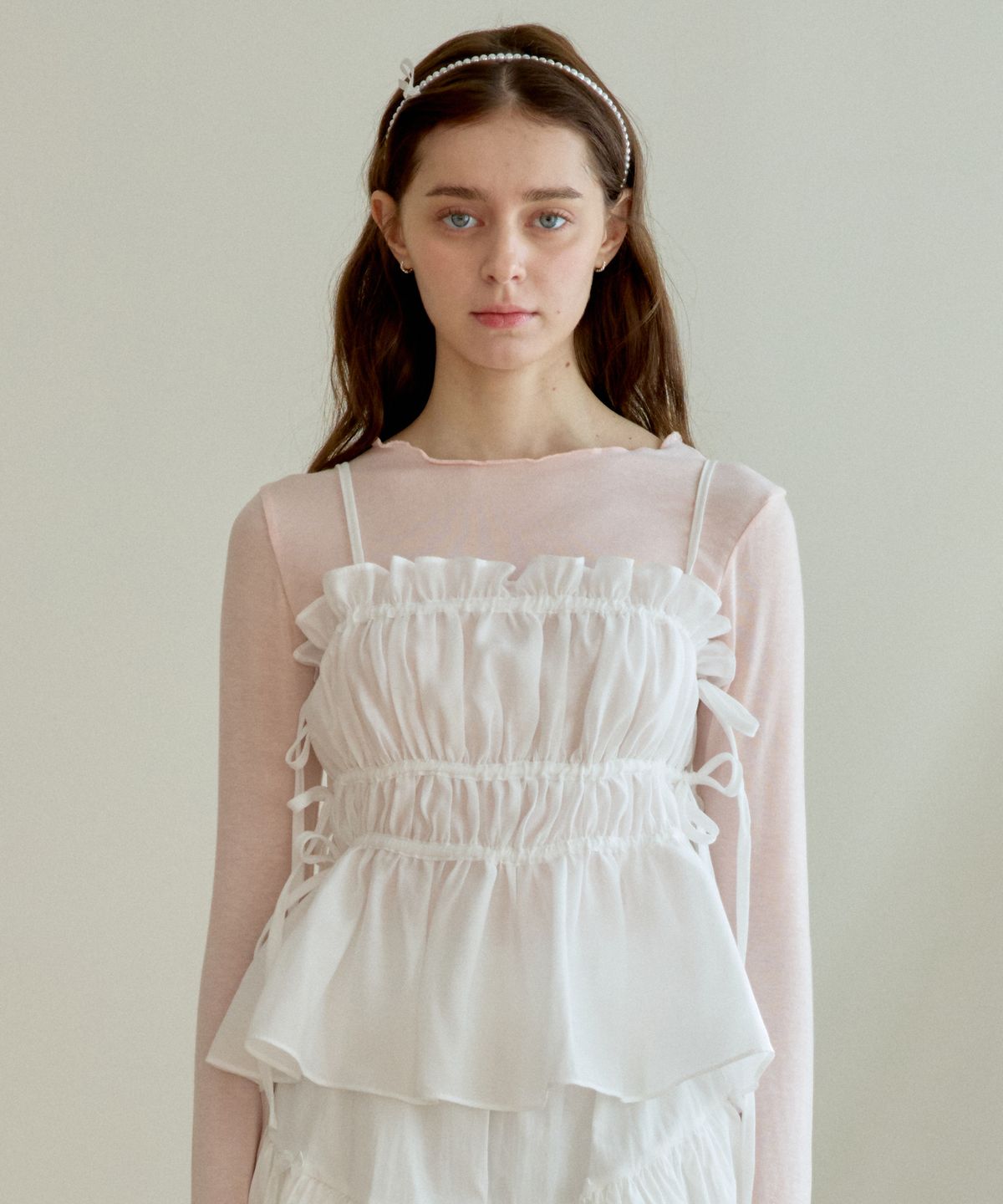 핑크파인애플(PINK PINEAPPLE) SHEER LINE BUSTIER_WHITE