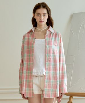 LOLLY CHECK SHIRT_PINK