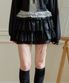 SUNNY DOT TIERED SKIRT_BLACK
