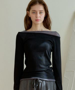DEAR DOUBLE LAYER T-SHIRT_BLACK