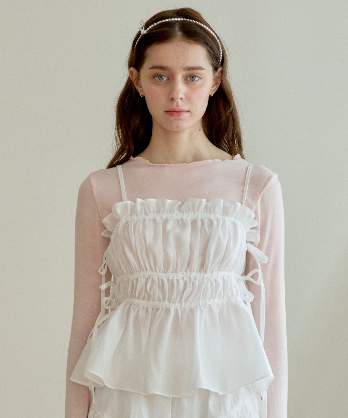 핑크파인애플(PINK PINEAPPLE) BASIC SHEER T-SHIRT_PINK