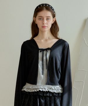 LILLY RIBBON BOLERO_BLACK