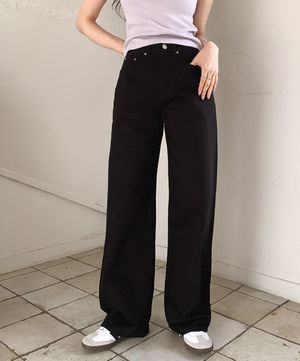 클래식 코튼 데님 팬츠_블랙