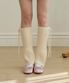 RIBBON BELL KNIT LEG WARMER_IVORY