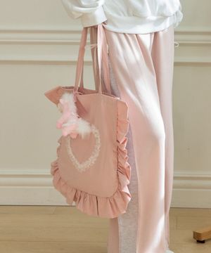 LOVE LETTER FRILL SHOULDER BAG_PINK
