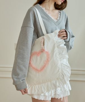 LOVE LETTER FRILL SHOULDER BAG_IVORY