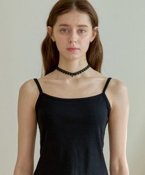 WISH FLOWER LACE CHOKER_BLACK