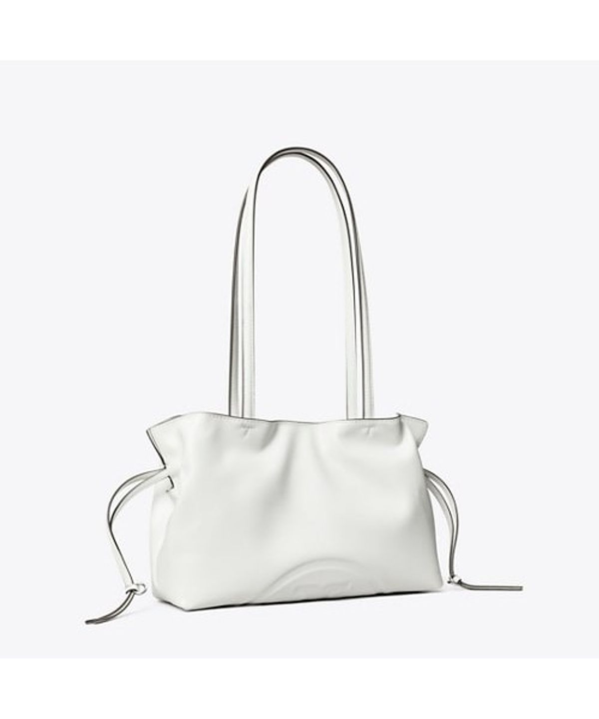 토리버치(TORYBURCH) 엘라 리사이클 드로스트링 스몰 토트 - 비앙코