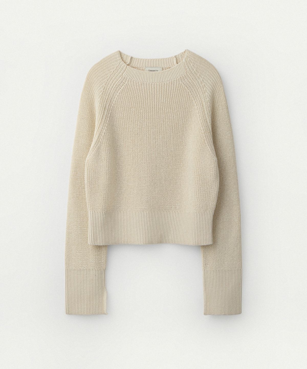 우마뭉(UMARMUNG) Italian Orgarnic Cotton Yarn Ribbed Pullover_Paper