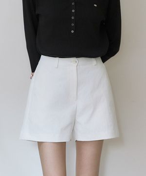 소프트 스트레치 숏 팬츠 - White