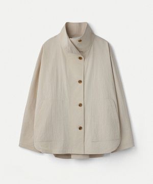 Dolman Sleeve High Neck Jacket_Beige