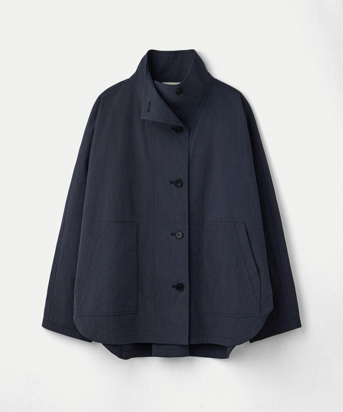 우마뭉(UMARMUNG) Dolman Sleeve High Neck Jacket_Dusty Blue