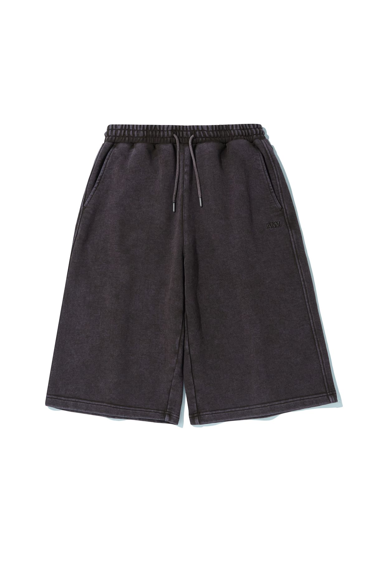 올어바웃뉴(ALL ABOUT NEW) 솔트 워싱 6부 져지 반바지 브라운 ANA2RM05ABR