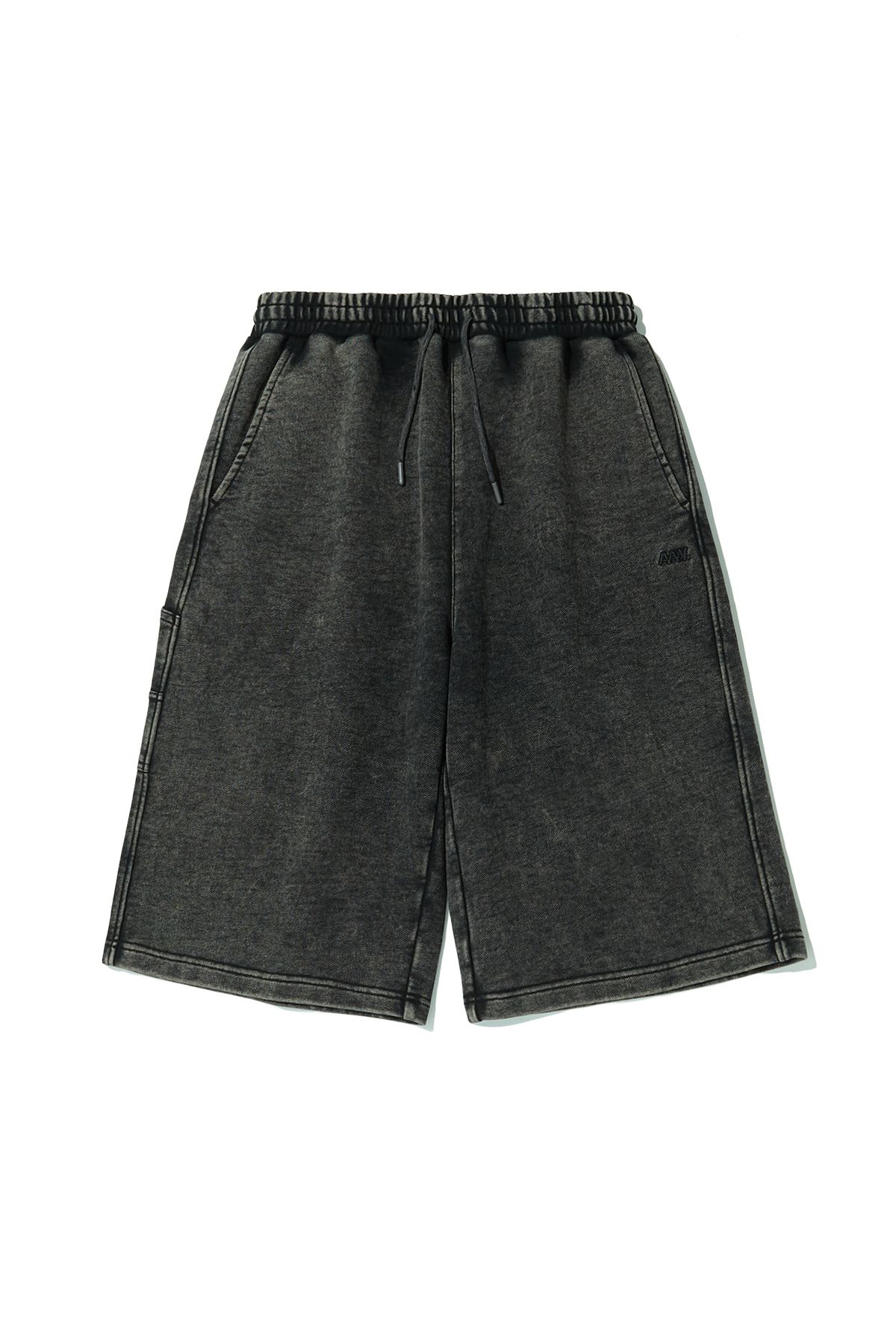 올어바웃뉴(ALL ABOUT NEW) 솔트 워싱 6부 져지 반바지 차콜 ANA2RM05ACC