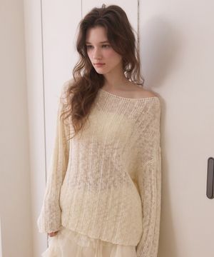 Soft bloom cable knit - ivory