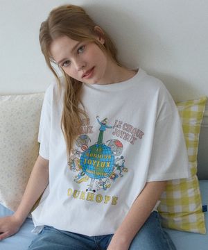 조이풀 플래닛 티셔츠 - White