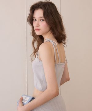 Minimal ribbon bustier - bluegrey