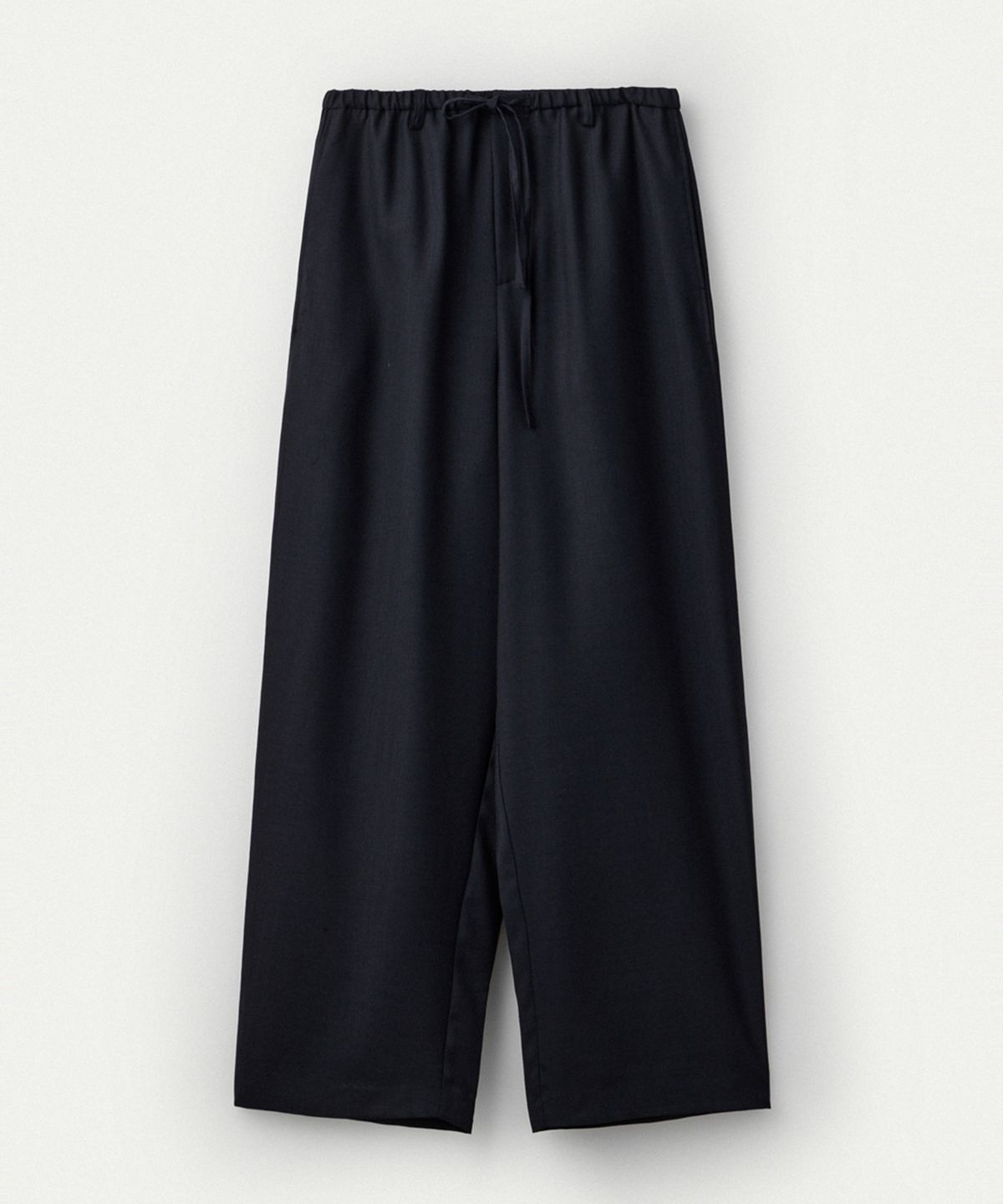 우마뭉(UMARMUNG) Japanese Tropical Wool Fluid Pants_Midnight