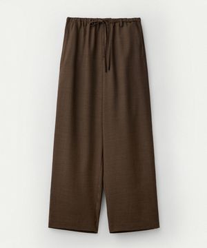 Japanese Tropical Wool Fluid Pants_Taupe