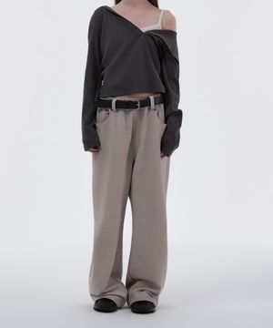 Denim Dyed Sweat Pants - Ash Beige