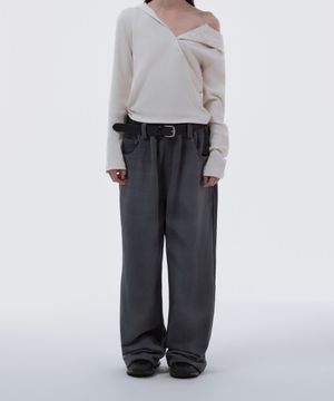 Denim Dyed Sweat Pants - Charcoal