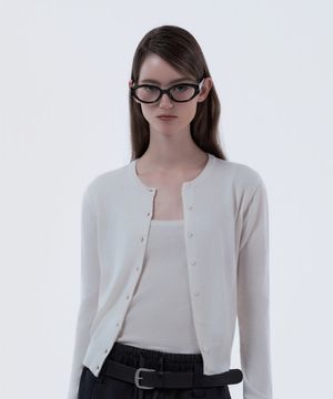 Cardigan & Lace Trim Sleeveless Knit Top Set - Ivory