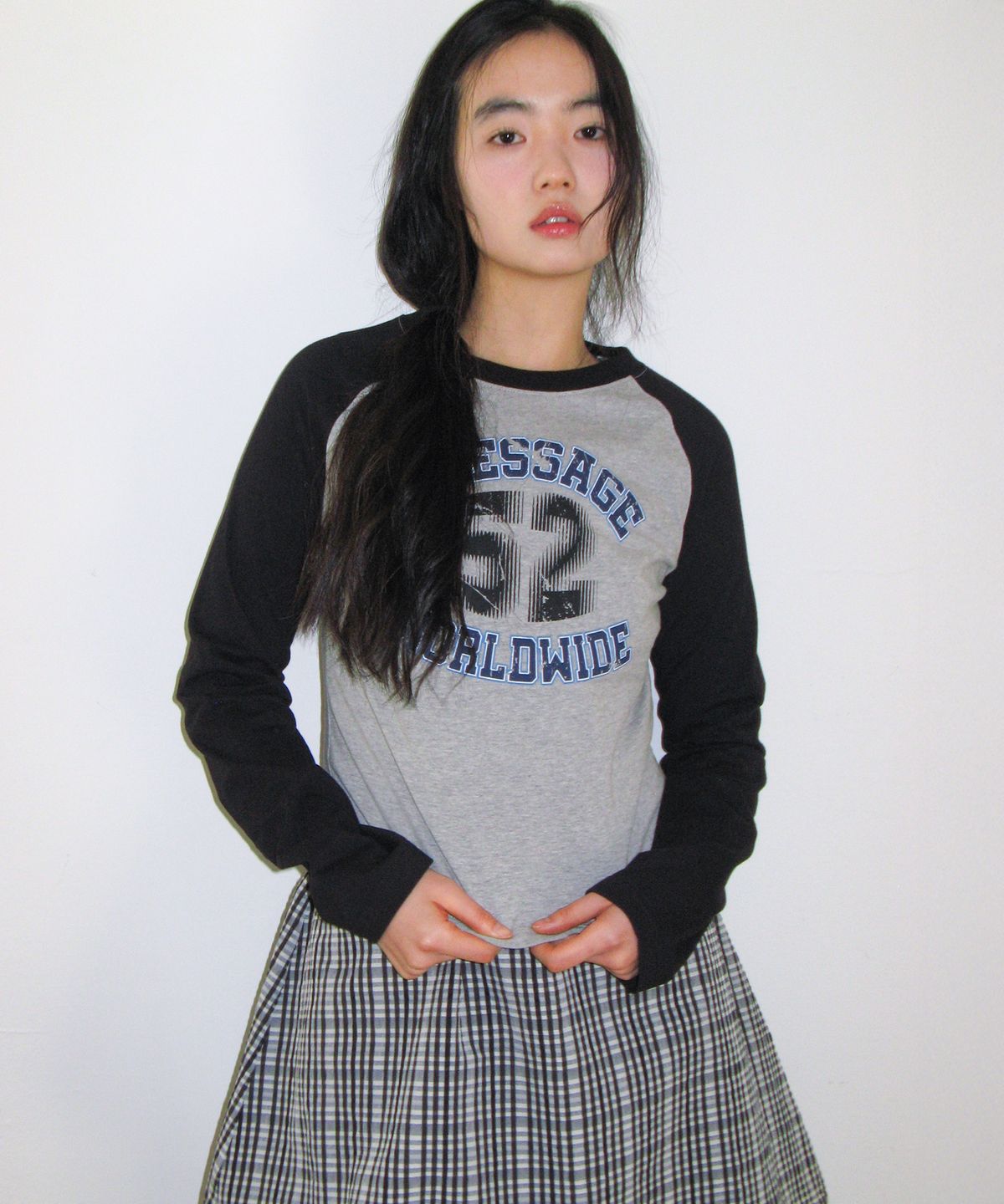 아메스 월드와이드(AMES-WORLDWIDE) VINTAGE 52 RAGLAN LS TEE BLACK