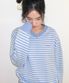 BASIC V NECK KNIT LIGHT BLUE