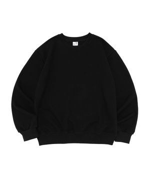 소프트 무지 스웨트셔츠 (블랙)