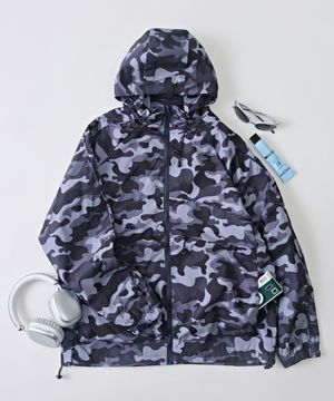 고프코어 카모 후드자켓 (블루)