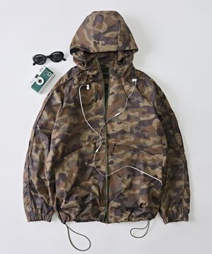 고프코어 카모 후드자켓 (카키)