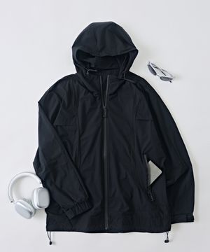 어센틱 후드 윈드브레이커 자켓 (블랙)