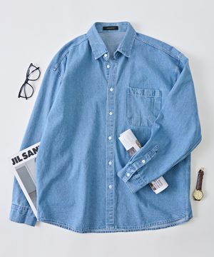 데님오버핏 셔츠 (연청)