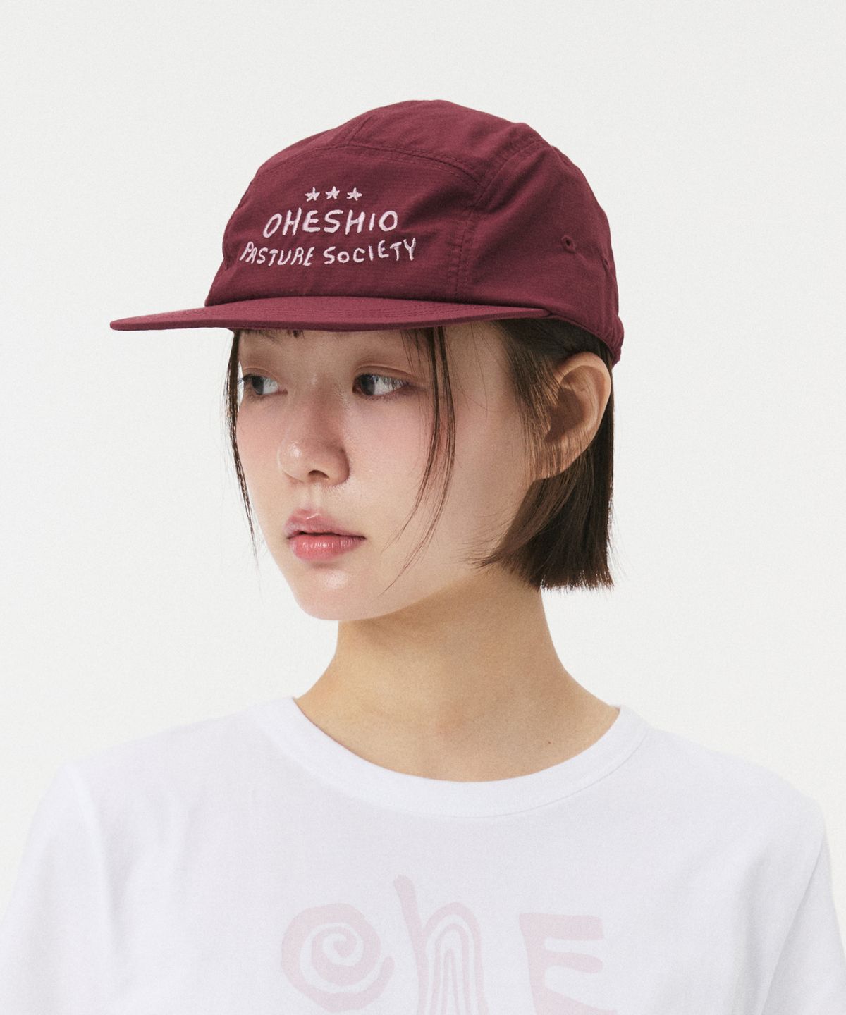 오헤시오(OHESHIO) SOCIETY LOGO NYLON CAMP CAP, RED