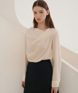 드레이프 블라우스 / 아이보리