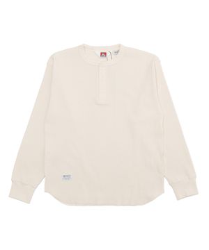 와플 헨리넥 롱슬리브 티셔츠 오프화이트