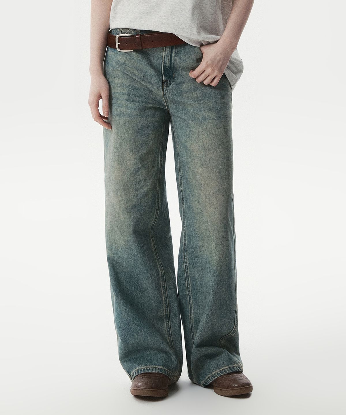 후아유(WHO.A.U) Side Curved Denim (F) / WHTJG2481F