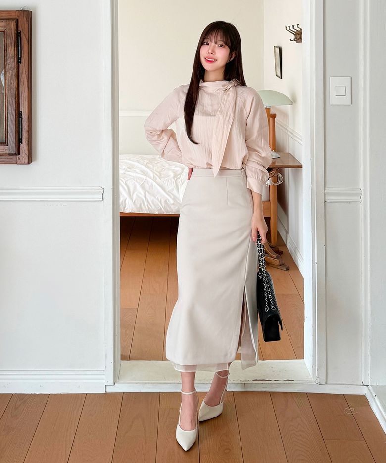 H라인 롱 스커트_RMWHG23R13