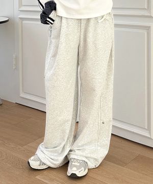 사이드 스냅 스웻 팬츠