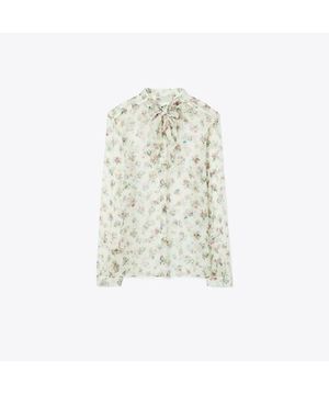 실크 보우 블라우스 - 멀티 딧시 플로럴